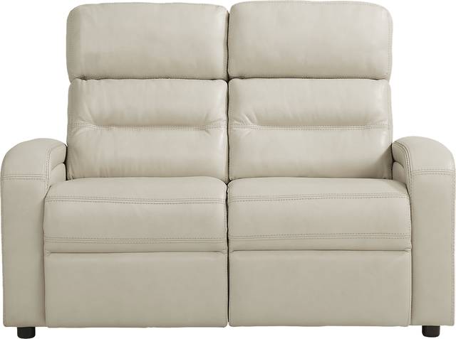 Sierra Madre Beige Leather 2 Pc Living Room with Reclining Sofa - Thumbnail - Image 4