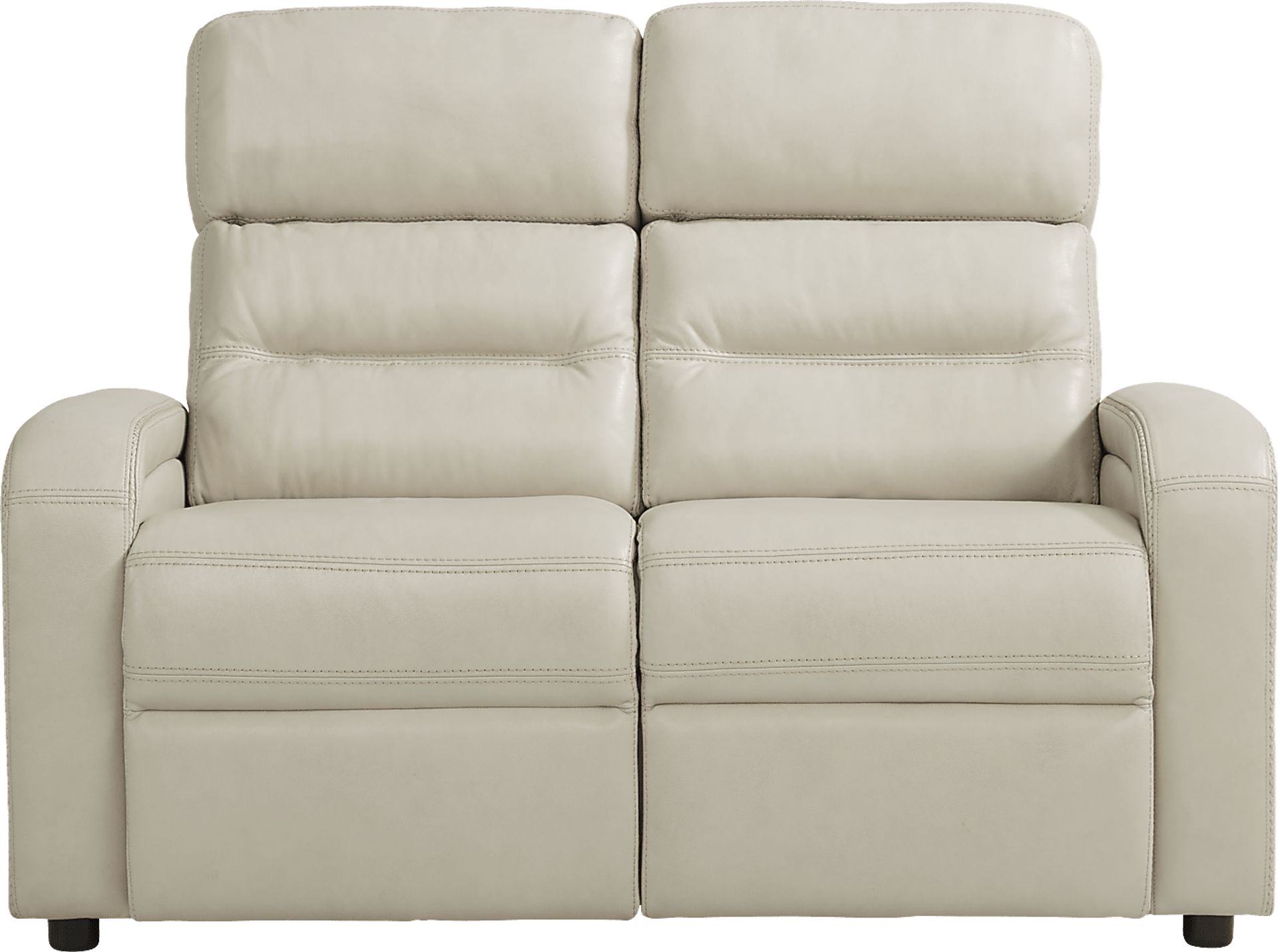 Sierra Madre Beige Leather 2 Pc Living Room with Reclining Sofa - Image 4