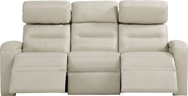 Sierra Madre Beige Leather 2 Pc Living Room with Reclining Sofa - Thumbnail - Image 3