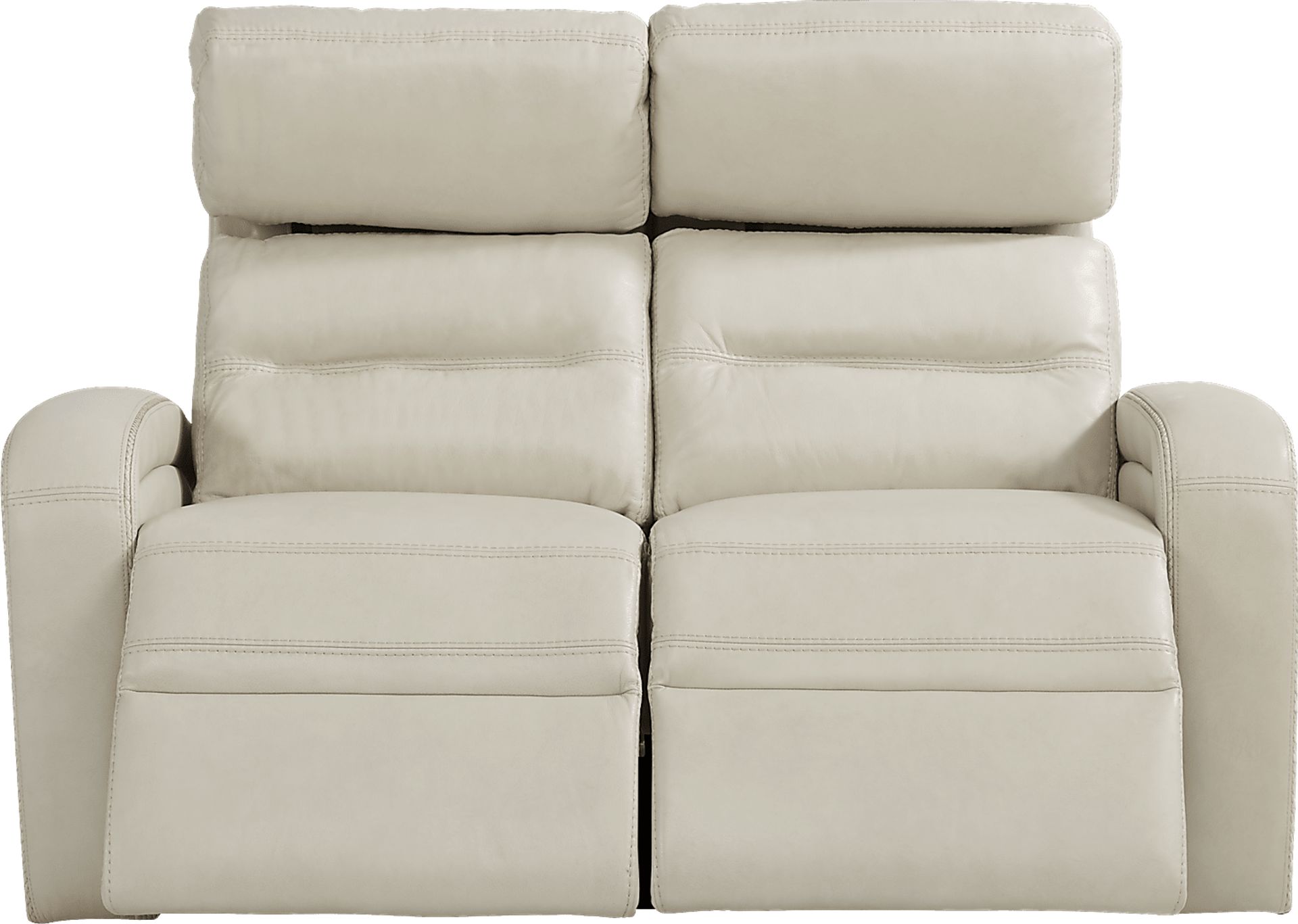 Sierra Madre Beige Leather 2 Pc Living Room with Reclining Sofa - Image 5