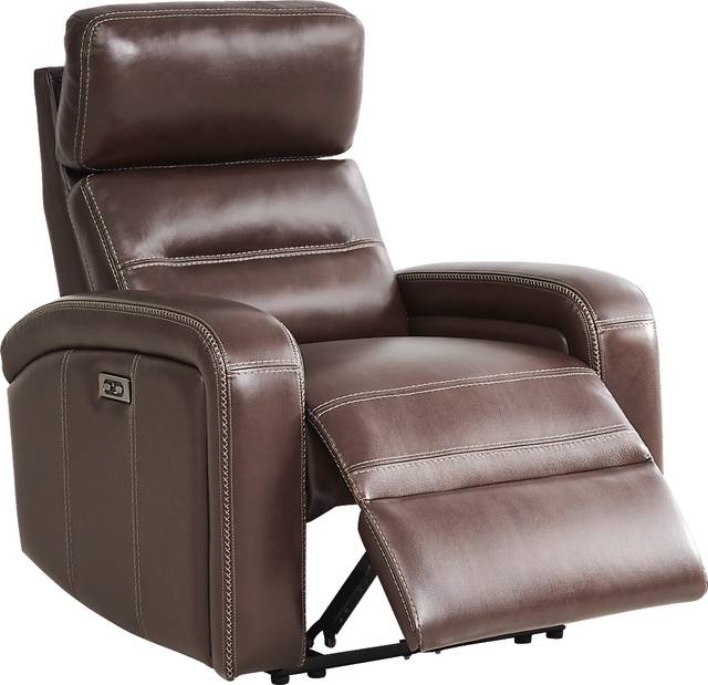 Sierra Madre Brown Leather 8 Pc Reclining Living Room with Reclining Sofa - Thumbnail - Image 6