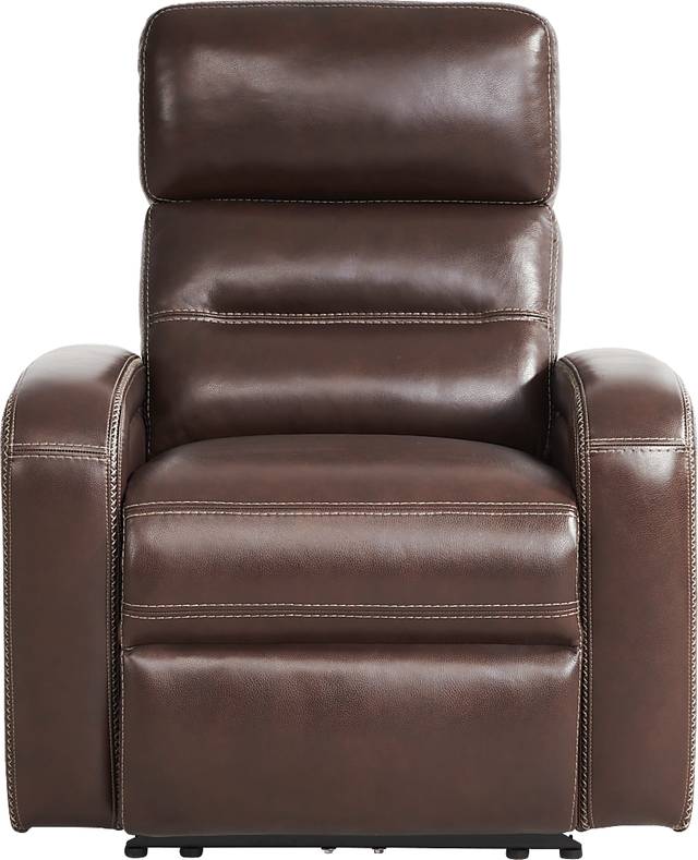 Sierra Madre Brown Leather 8 Pc Reclining Living Room with Reclining Sofa - Thumbnail - Image 7