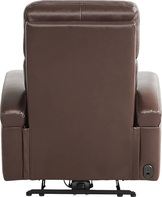 Sierra Madre Brown Leather 8 Pc Reclining Living Room with Reclining Sofa - Thumbnail - Image 8