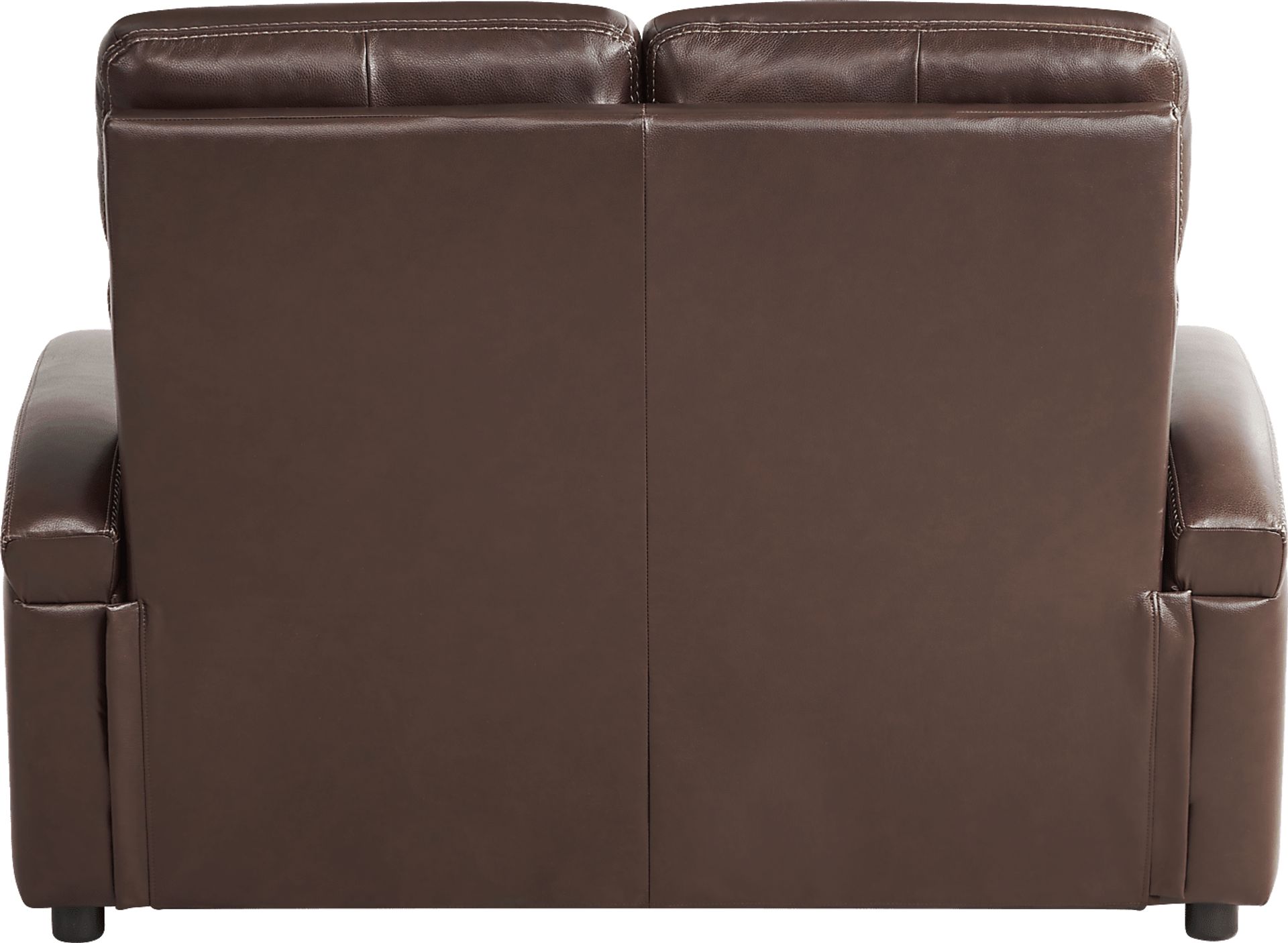 Sierra Madre Brown Leather Loveseat - Image 3