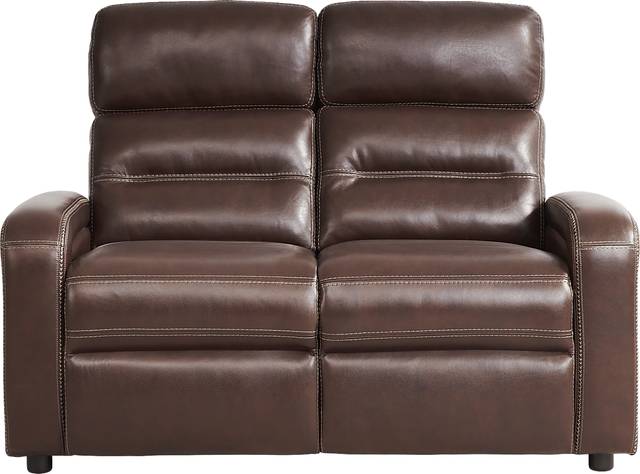 Sierra Madre Brown Leather 2 Pc Living Room with Reclining Sofa - Thumbnail - Image 4