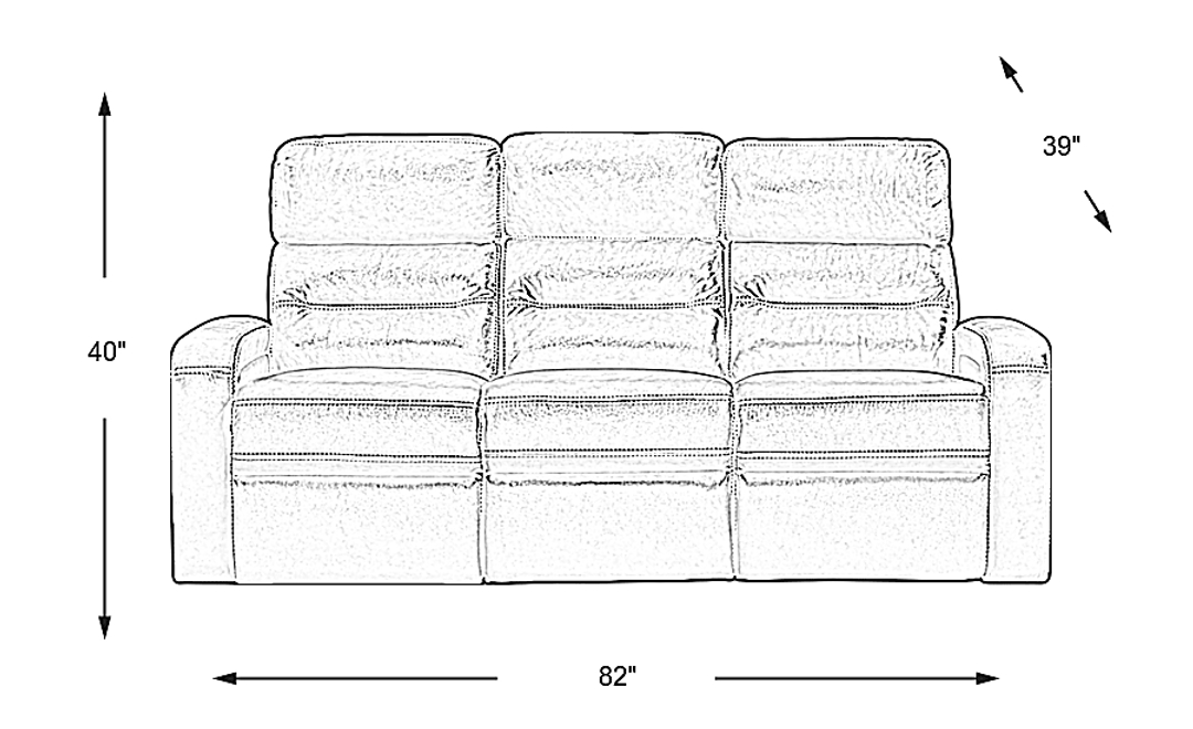 Sierra Madre Leather Non-Power Reclining Sofa