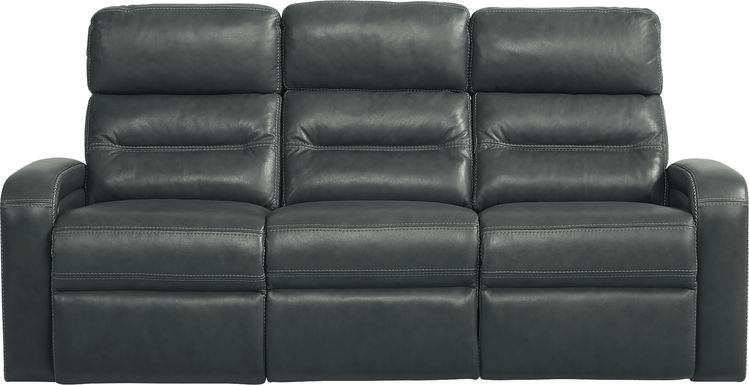 Sierra Madre Leather Non-Power Reclining Sofa