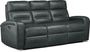 Sierra Madre Gray Leather Reclining Sofa