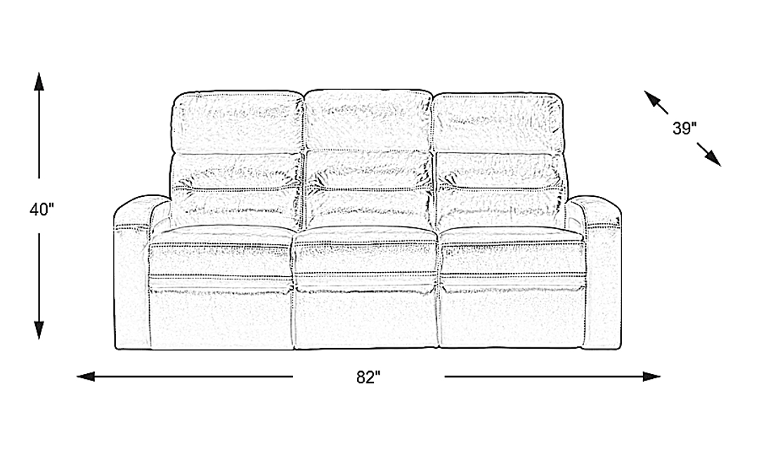Sierra Madre Leather Non-Power Reclining Sofa