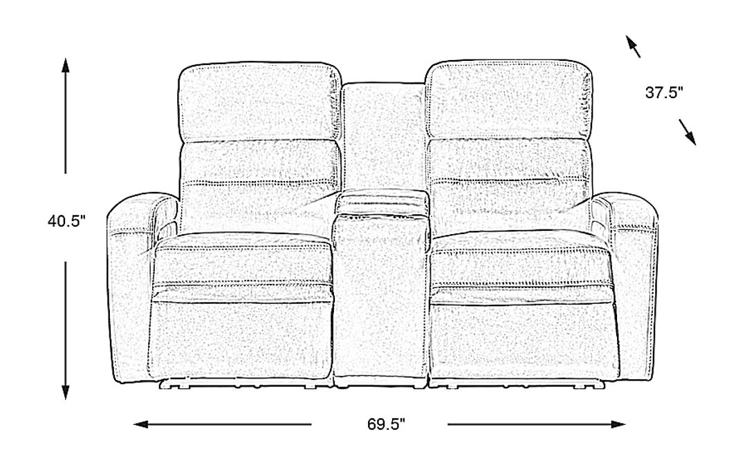 Sierra Madre Leather Dual Power Reclining Loveseat