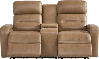 dual power reclining console loveseat
