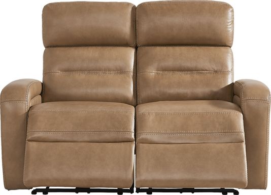 Sierra Madre Saddle Leather Dual Power Reclining Loveseat