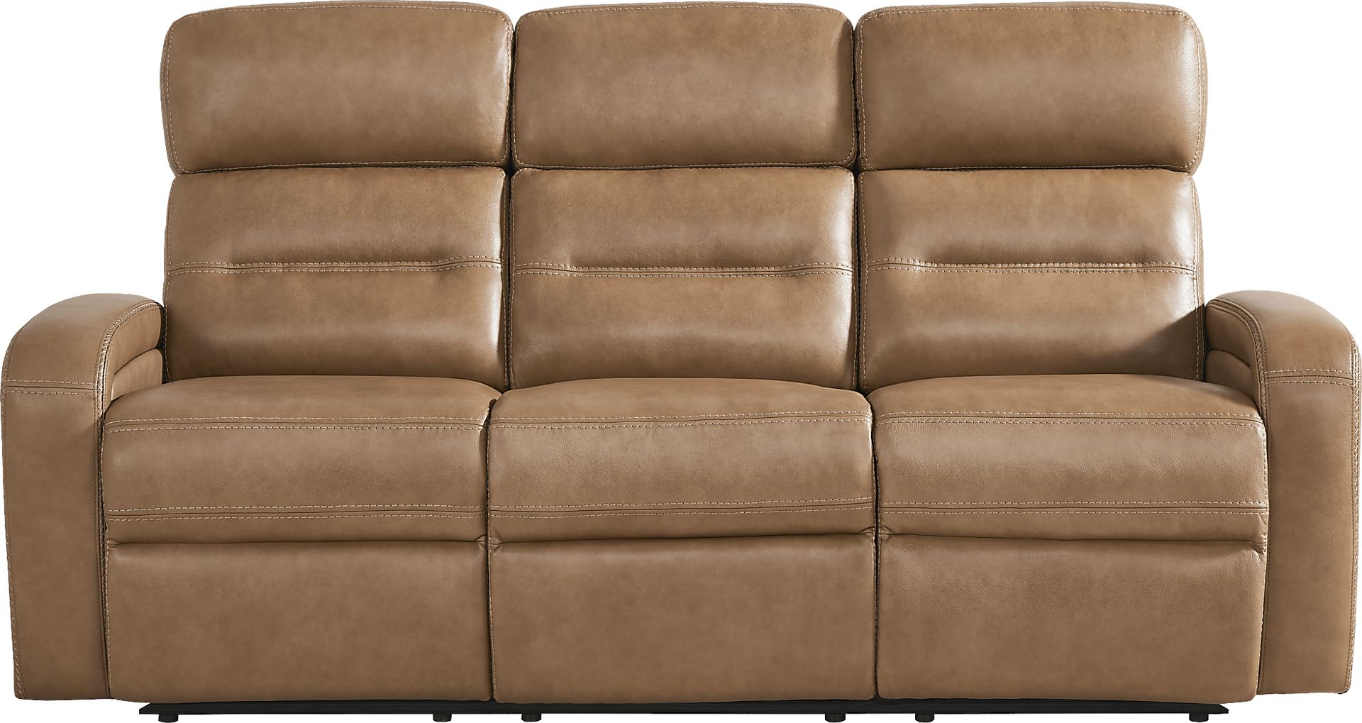 Sierra Madre Saddle Leather Dual Power Reclining Sofa - Image 2
