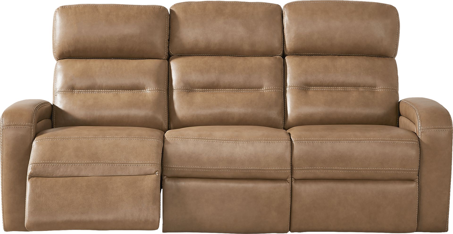 Sierra Madre Saddle Leather Dual Power Reclining Sofa - Image 3