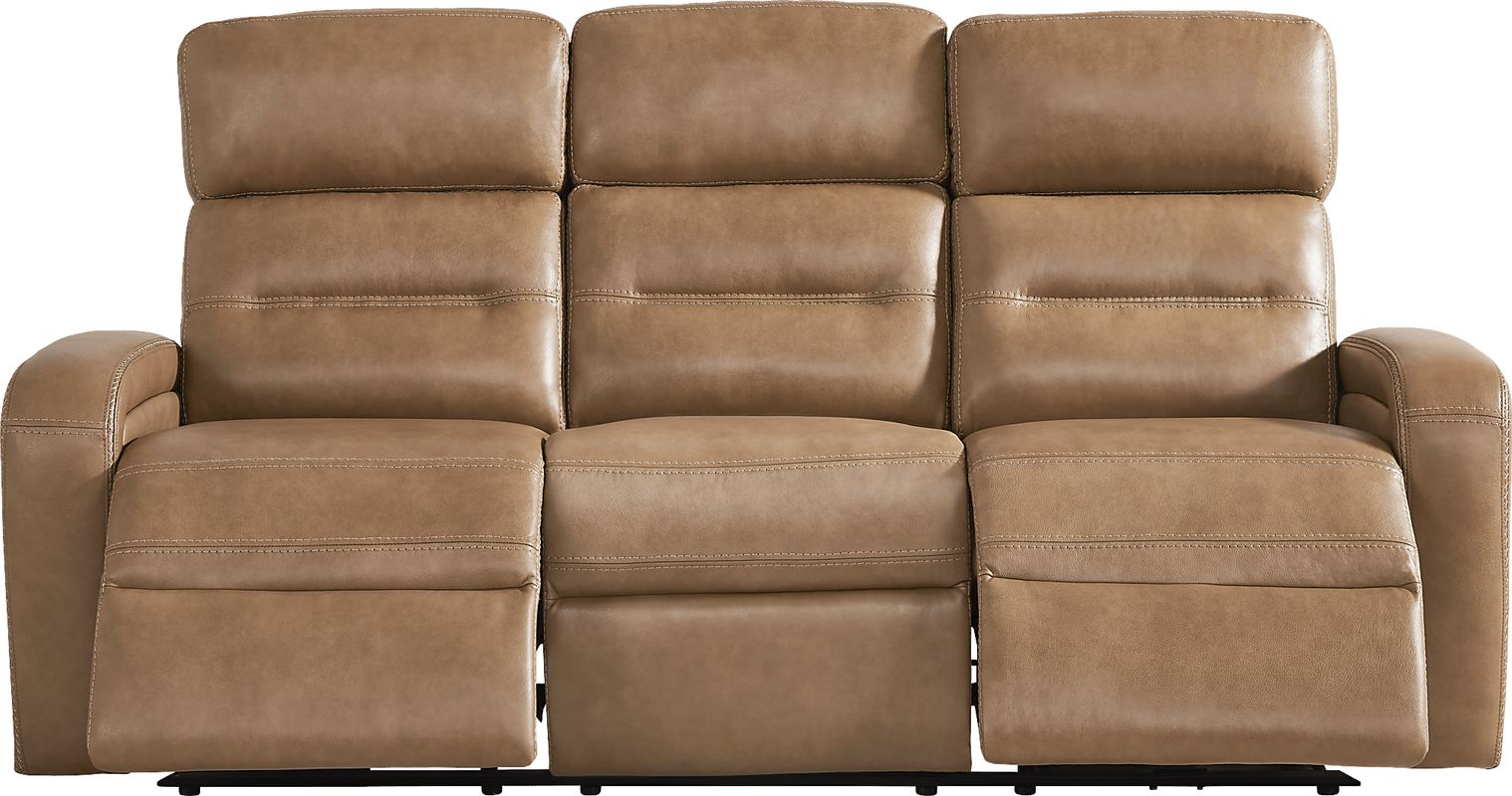 Sierra Madre Saddle Leather Dual Power Reclining Sofa