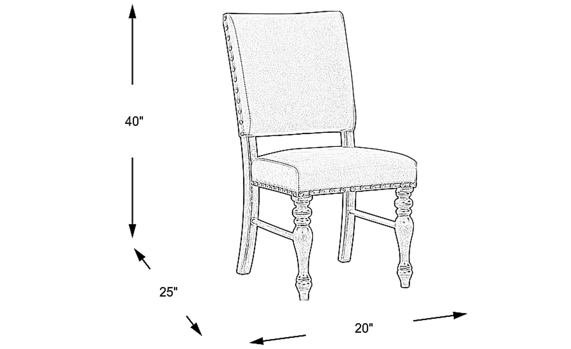 Dimension Image. Please refer to the Dimension Tab on this page for dimension details.