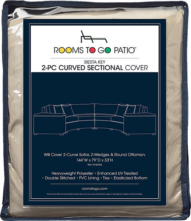 Siesta Key 2 Pc Patio Curved Sectional Cover - Thumbnail - Image 1