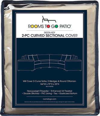 Siesta Key 2 Pc Patio Curved Sectional Cover