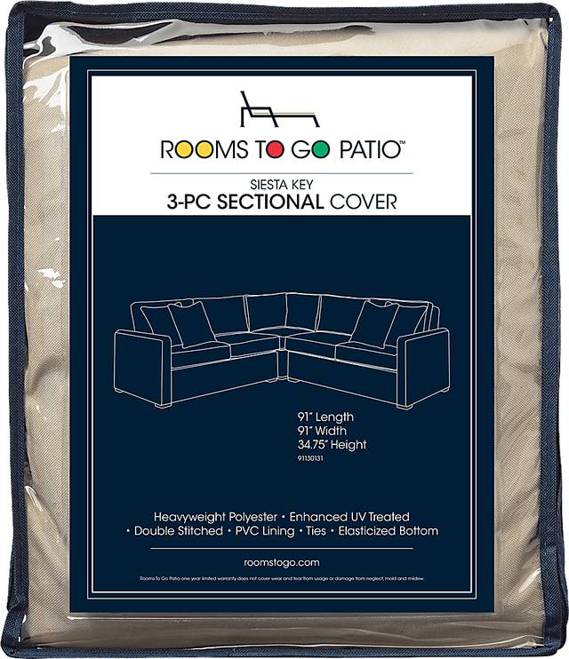 Siesta Key 3 Pc Patio Sectional Cover - Thumbnail - Image 1