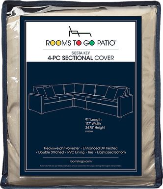 Siesta Key 4 Pc Patio Sectional Cover