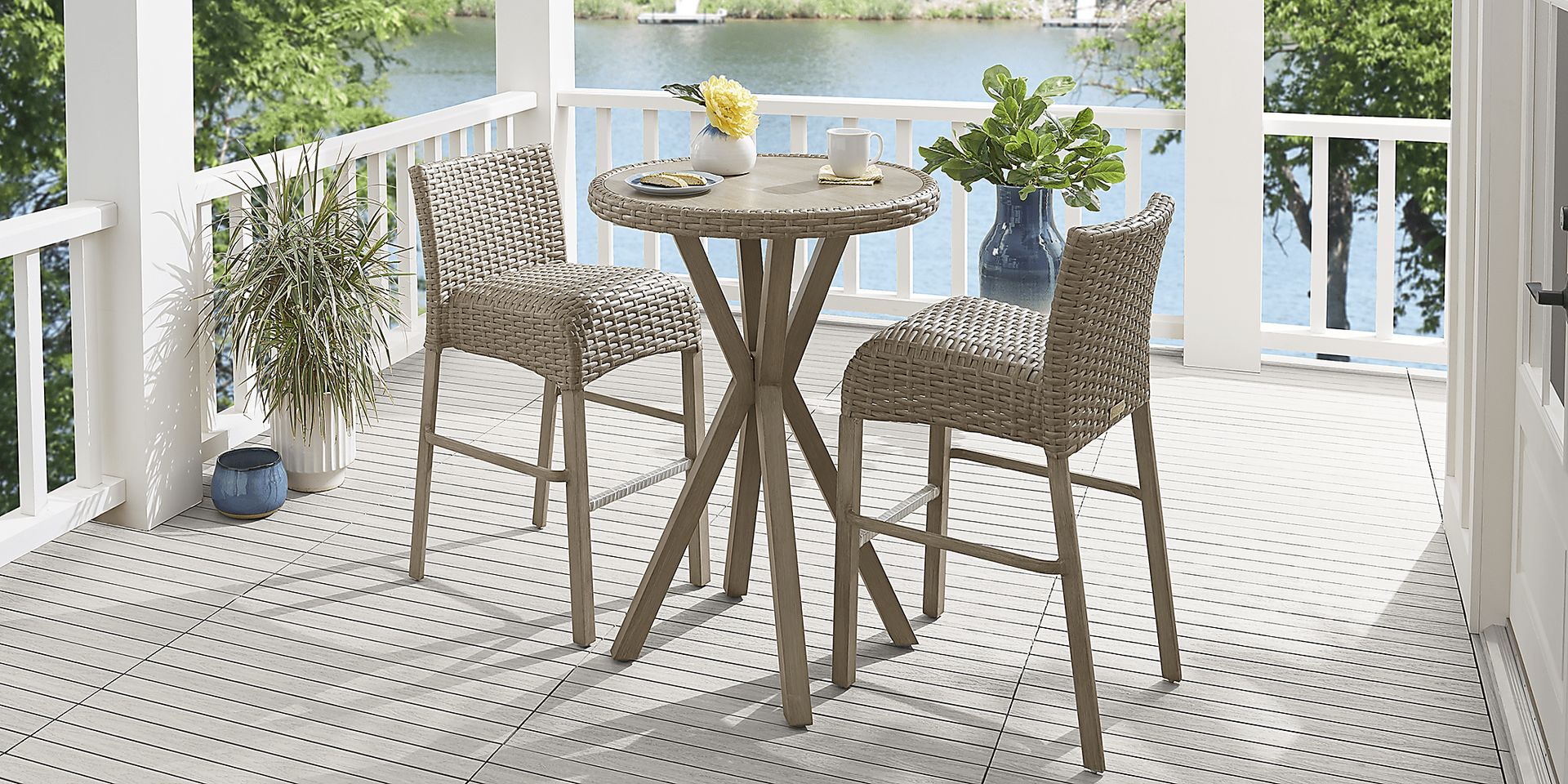 Siesta Key Driftwood Outdoor Barstool - Image 2