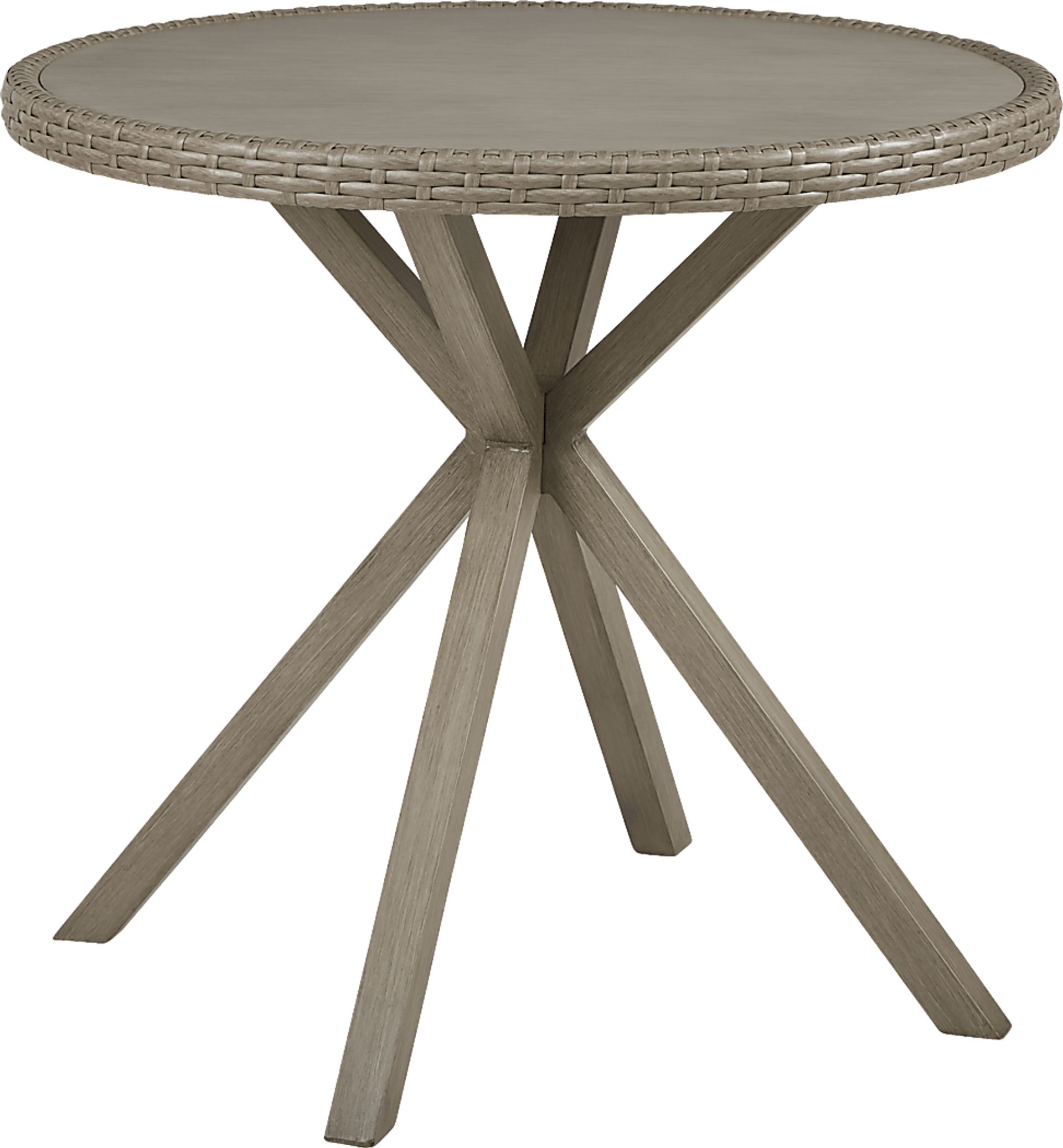 Siesta Key Driftwood 40 in. Round Outdoor Balcony Height Dining Table - Image 1