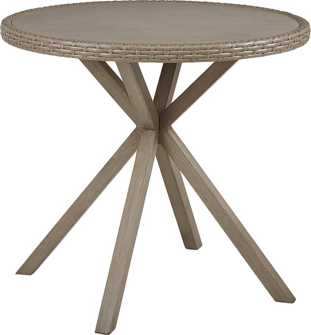 Siesta Key Driftwood 40 in. Round Outdoor Balcony Height Dining Table - Thumbnail - Image 1