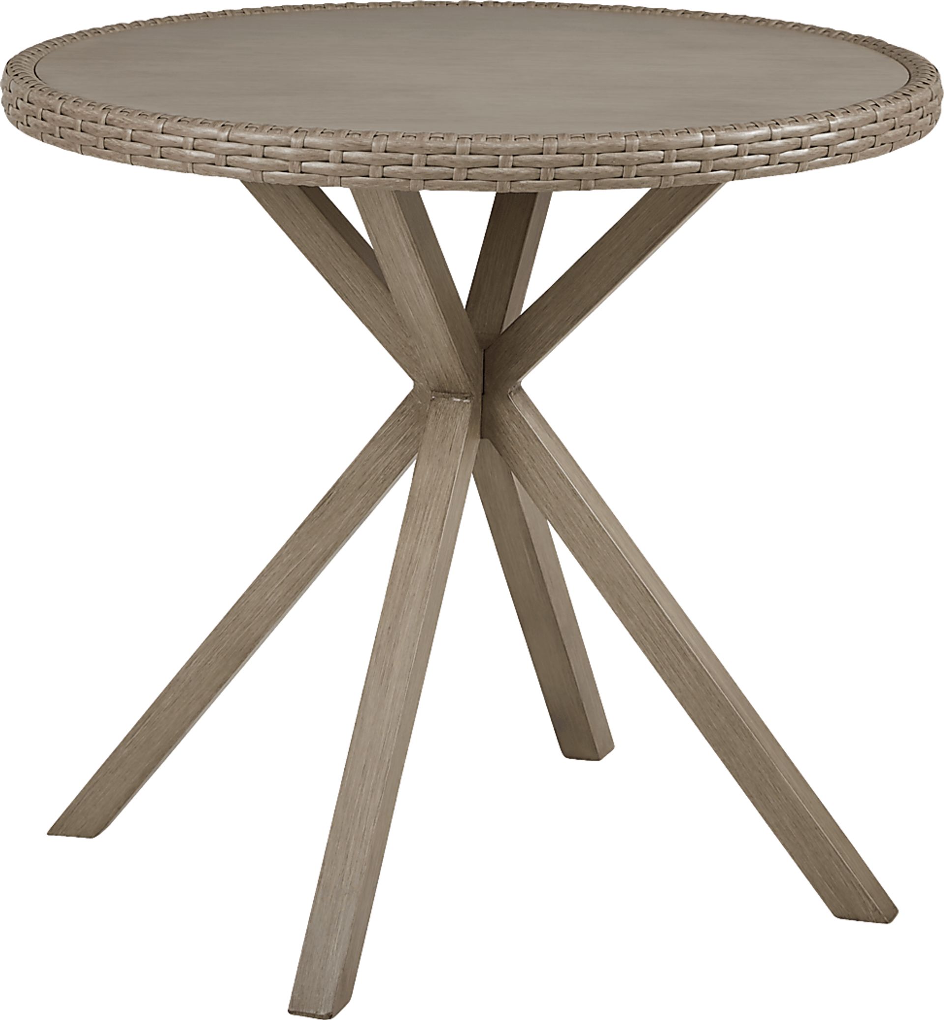 Siesta Key Driftwood 40 in. Round Outdoor Balcony Height Dining Table - Image 1