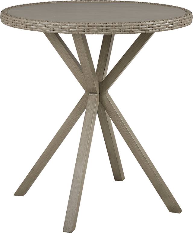 Siesta Key Driftwood 40 in. Round Outdoor Bar Height Dining Table - Thumbnail - Image 1