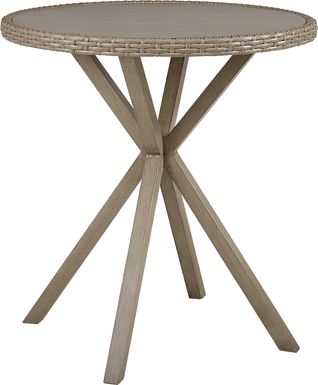 Siesta Key Driftwood 40 in. Round Outdoor Bar Height Dining Table