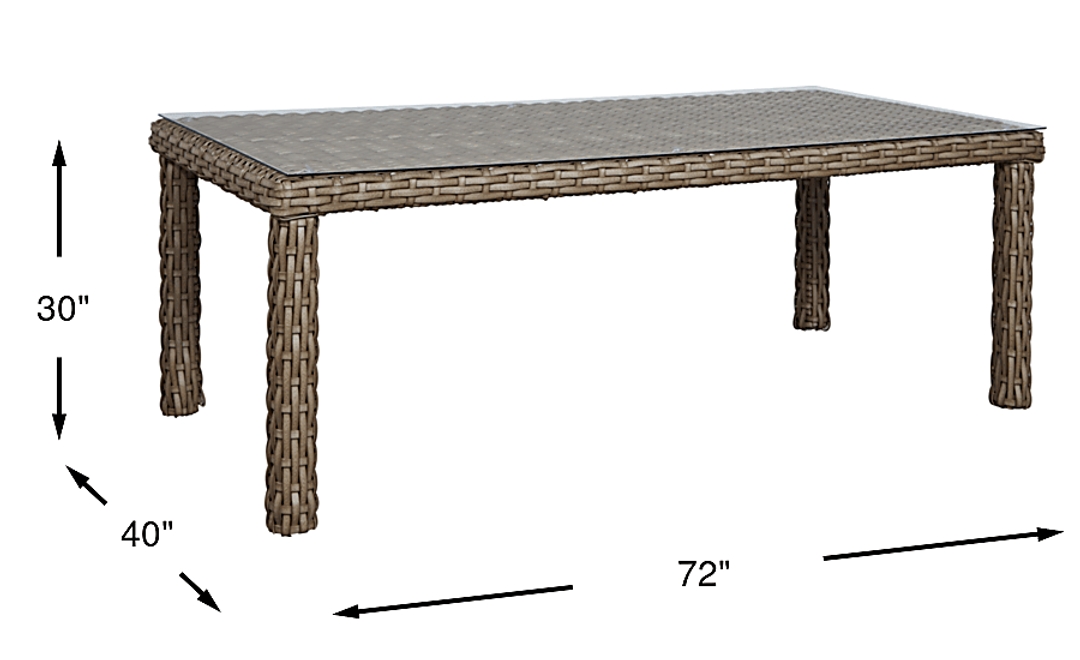 Siesta Key Driftwood Finish 72 in. Rectangle Outdoor Dining Table