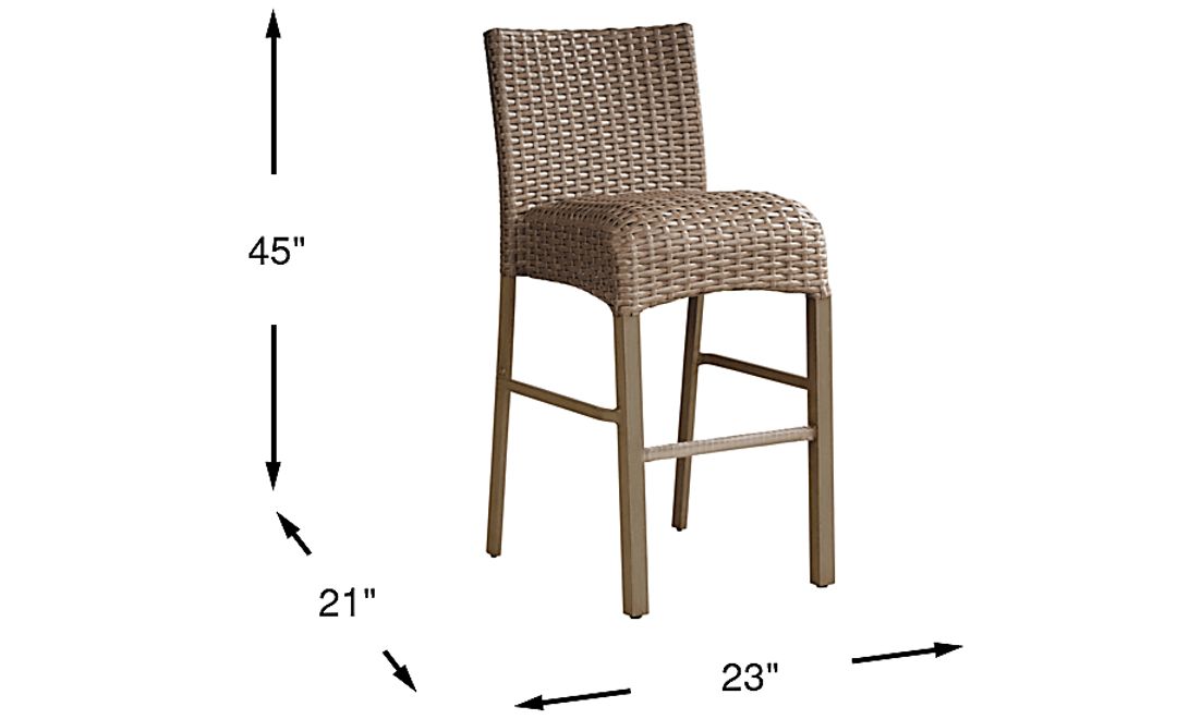 Siesta Key Driftwood Finish Outdoor Barstool
