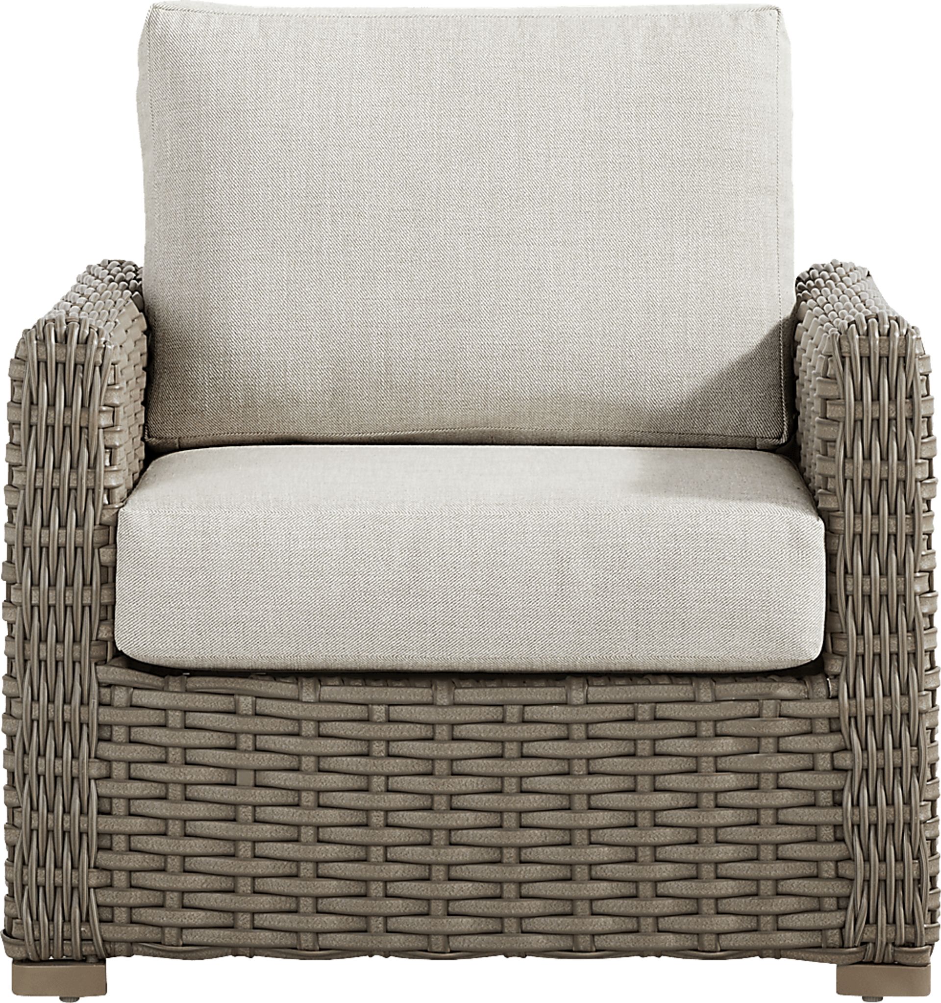 Siesta Key Driftwood Finish 5 Pc Outdoor Fire Pit Chat Set with Desert Cushions - Image 5