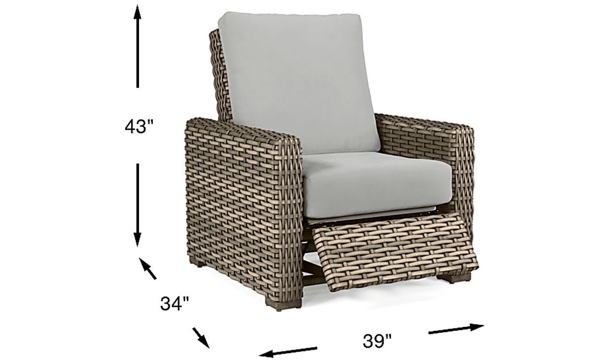 Siesta Key Driftwood Light Wood Dove Beige,Gray Wicker Outdoor ...