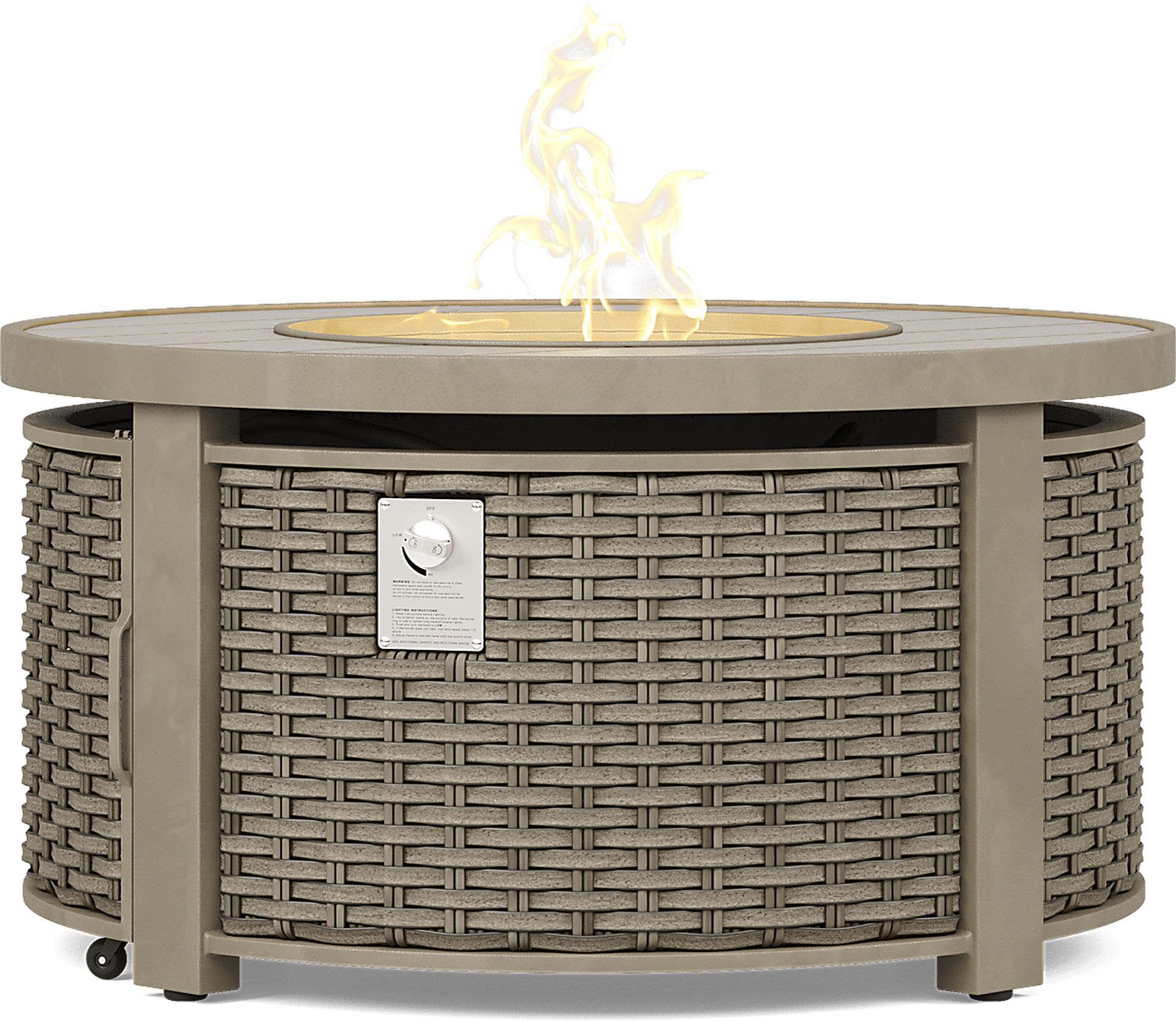 Siesta Key Driftwood Finish Outdoor Round Fire Pit - Image 1