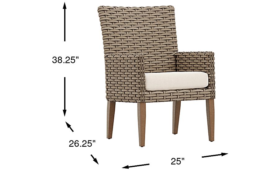 Siesta Key Outdoor Arm Chair - Thumbnail 3