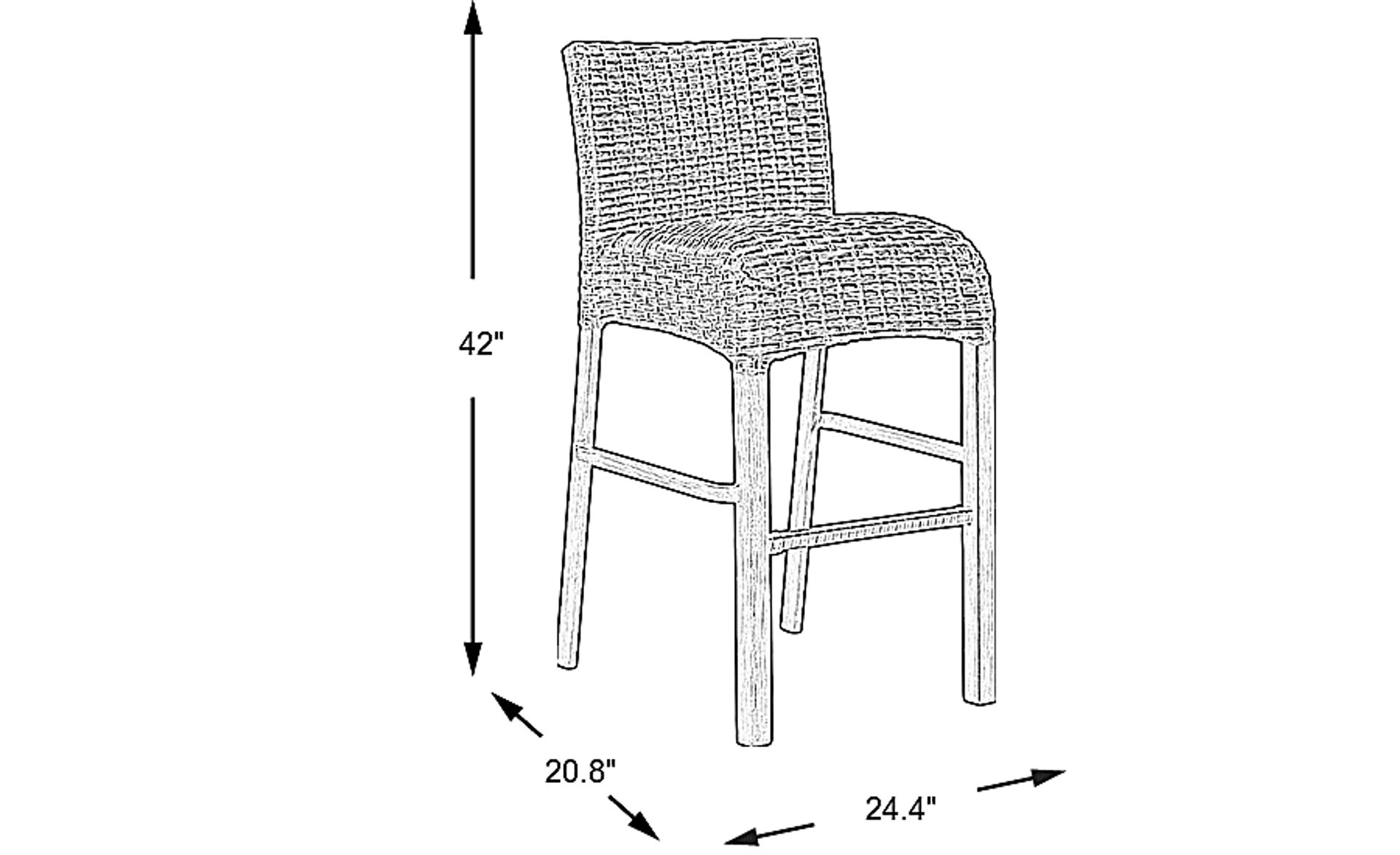 Dimension Image. Please refer to the Dimension Tab on this page for dimension details.