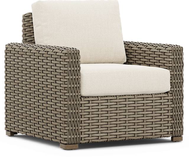 Siesta Key Driftwood Outdoor Chair with Desert Cushions - Thumbnail - Image 1