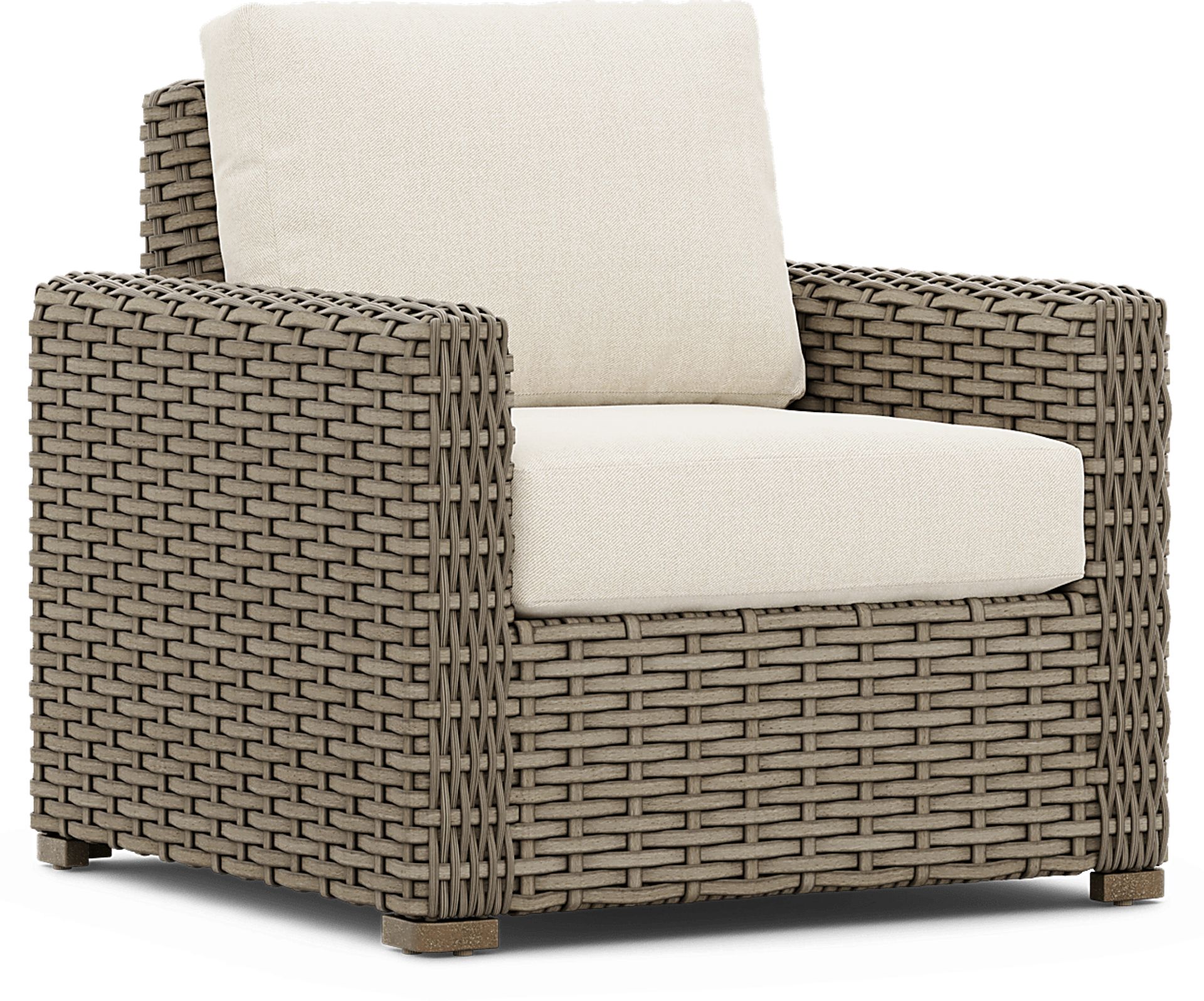 Siesta Key Driftwood Outdoor Chair with Desert Cushions - Image 1