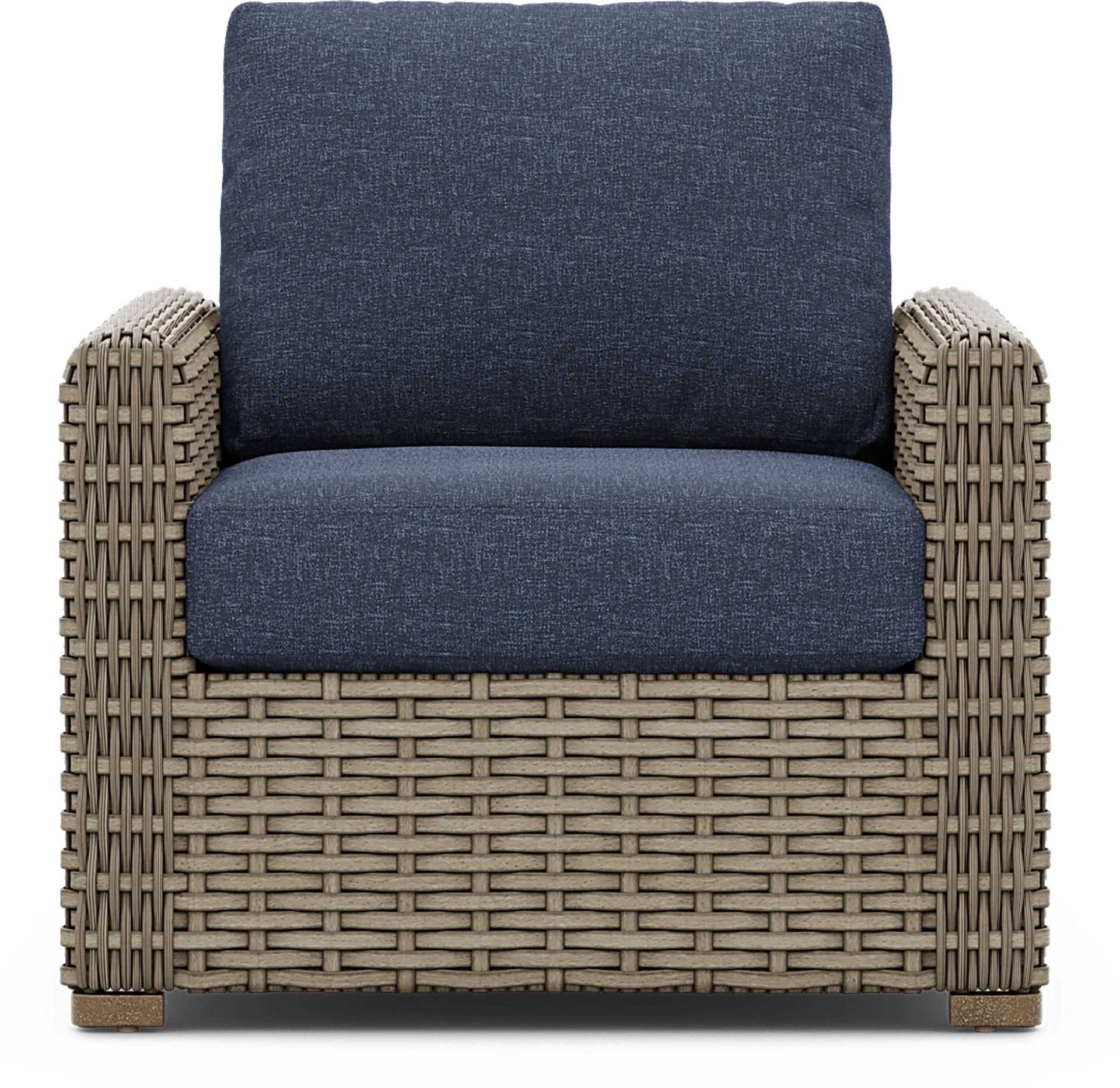 Siesta Key Driftwood Outdoor Chair with Ink Cushions - Image 2