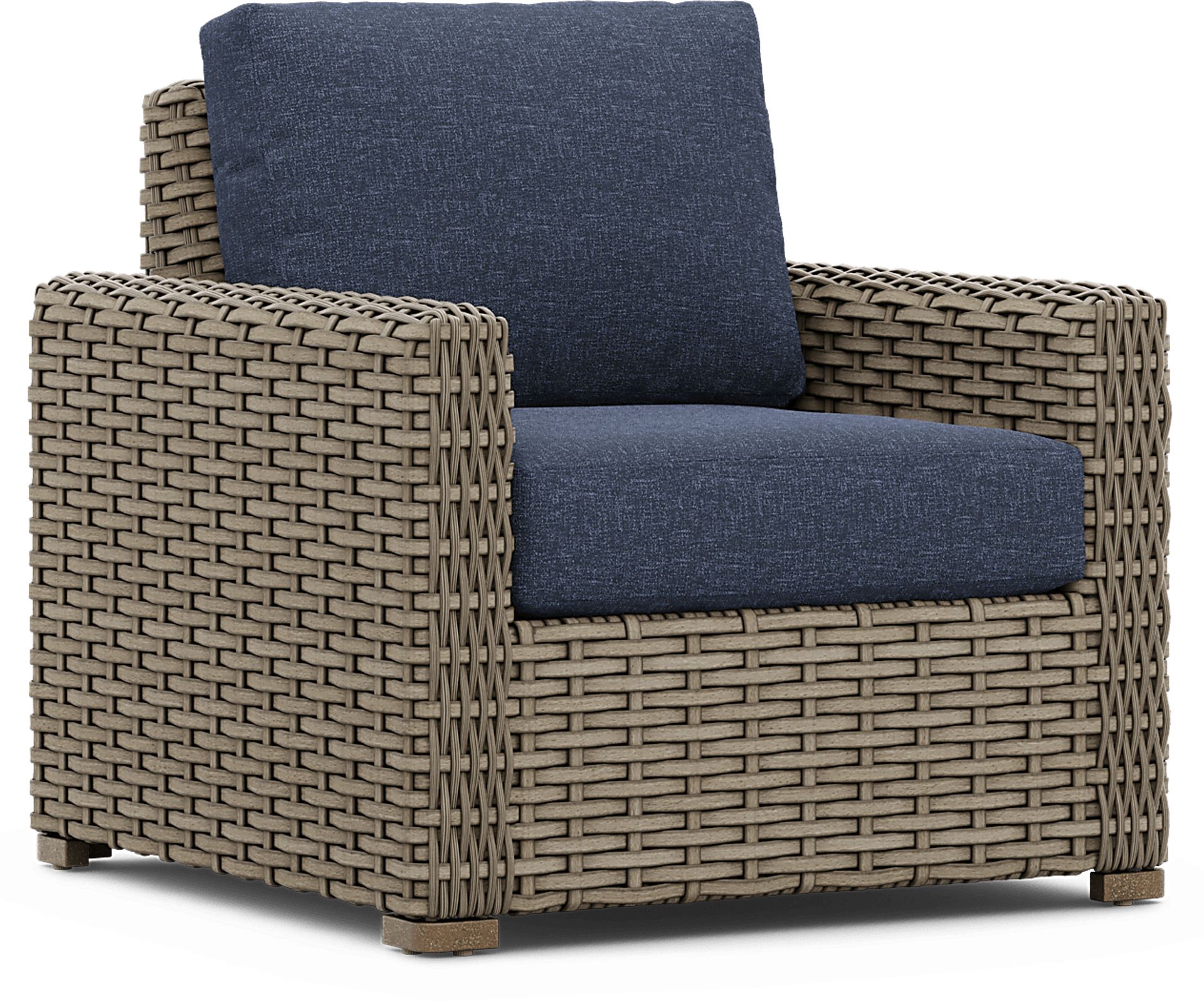Siesta Key Driftwood Outdoor Chair with Ink Cushions - Image 1