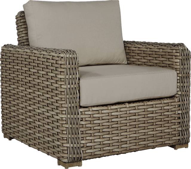 Siesta Key Driftwood 5 Pc Outdoor Fire Pit Seating Set with Sand Cushions - Thumbnail - Image 4