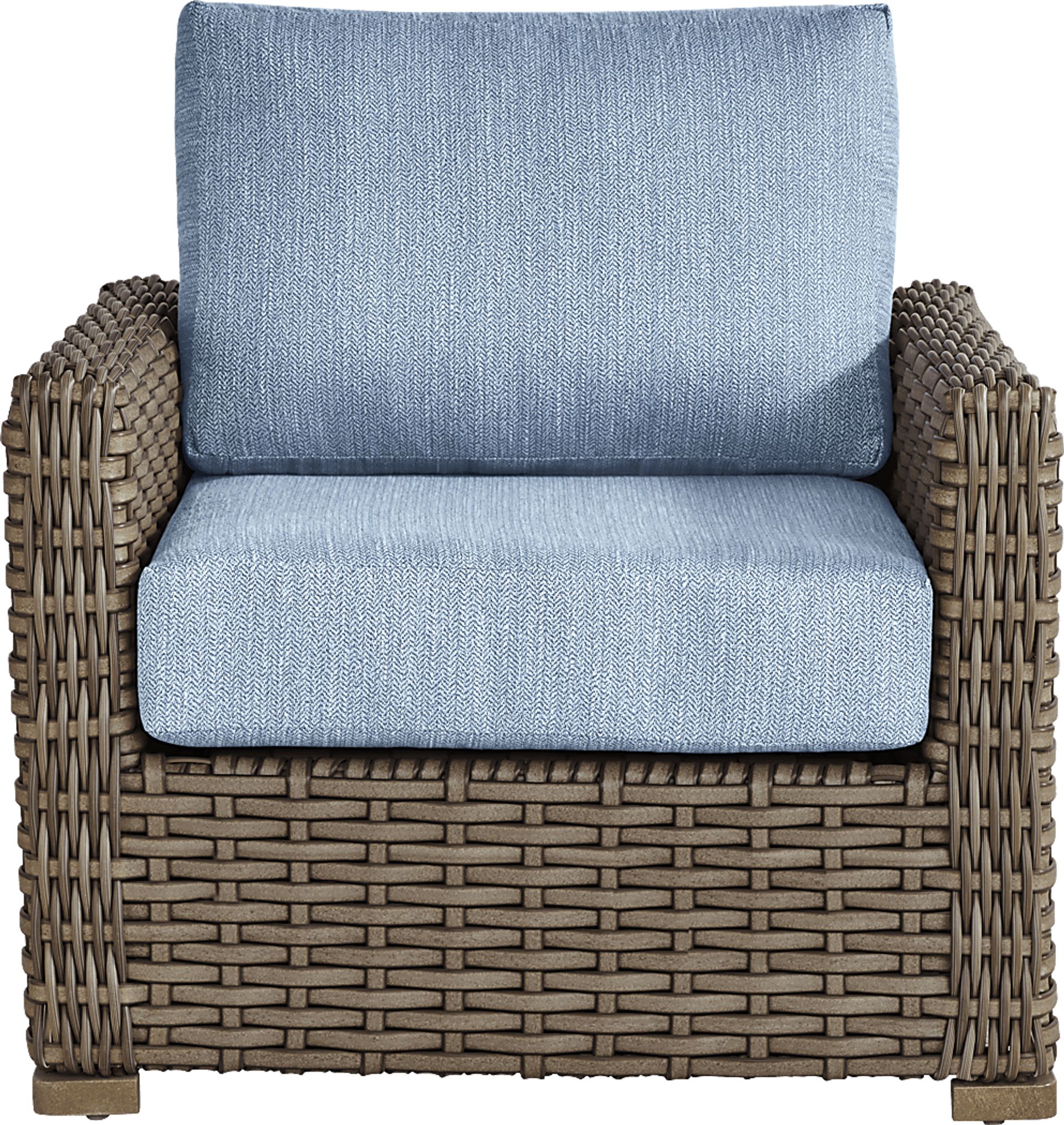 Siesta Key Driftwood 4 Pc Outdoor Seating Set with Steel Cushions - Image 6