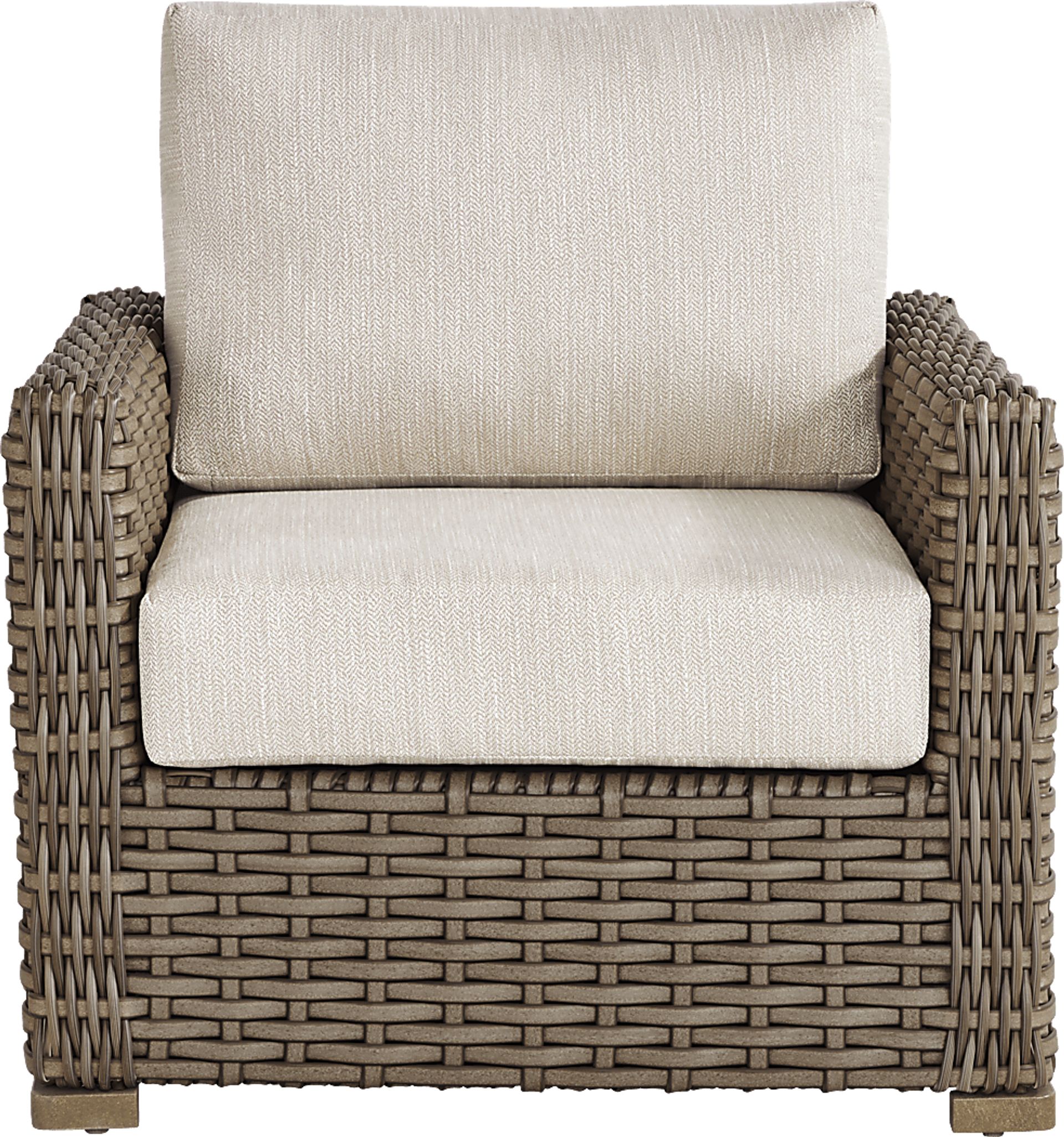 Siesta Key Driftwood Outdoor Chair with Twine Cushions - Image 3