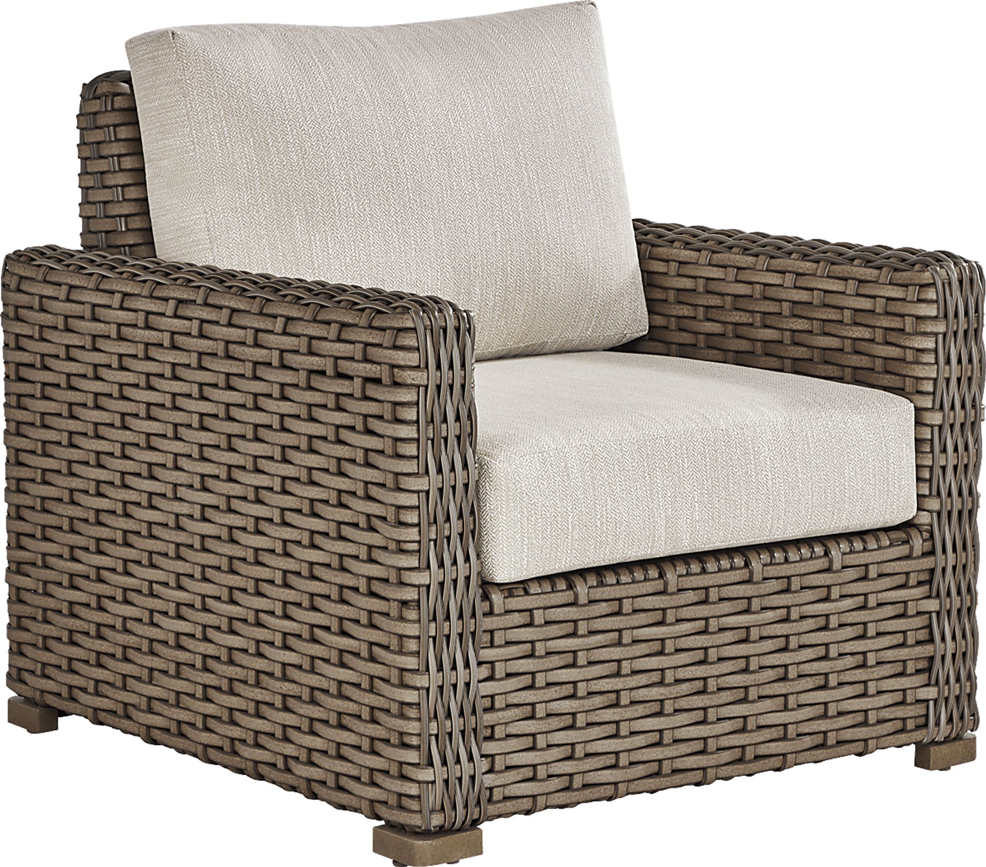 Siesta Key Driftwood Outdoor Chair with Twine Cushions - Image 1