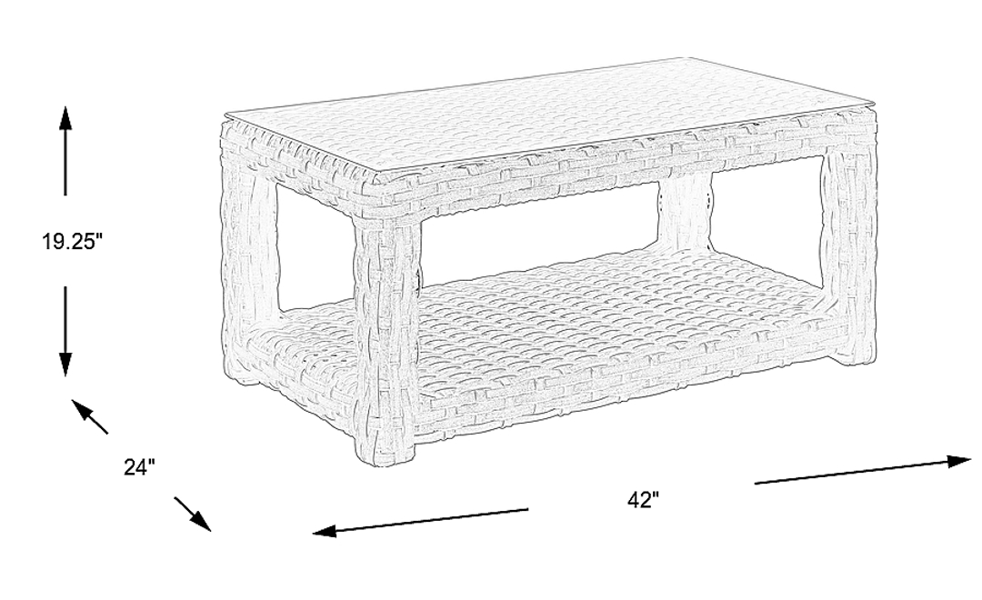 Siesta Key Driftwood Outdoor Cocktail Table