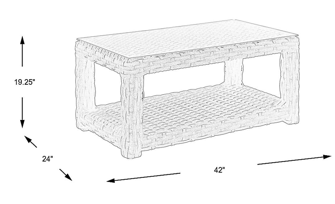 Siesta Key Driftwood Finish Outdoor Cocktail Table