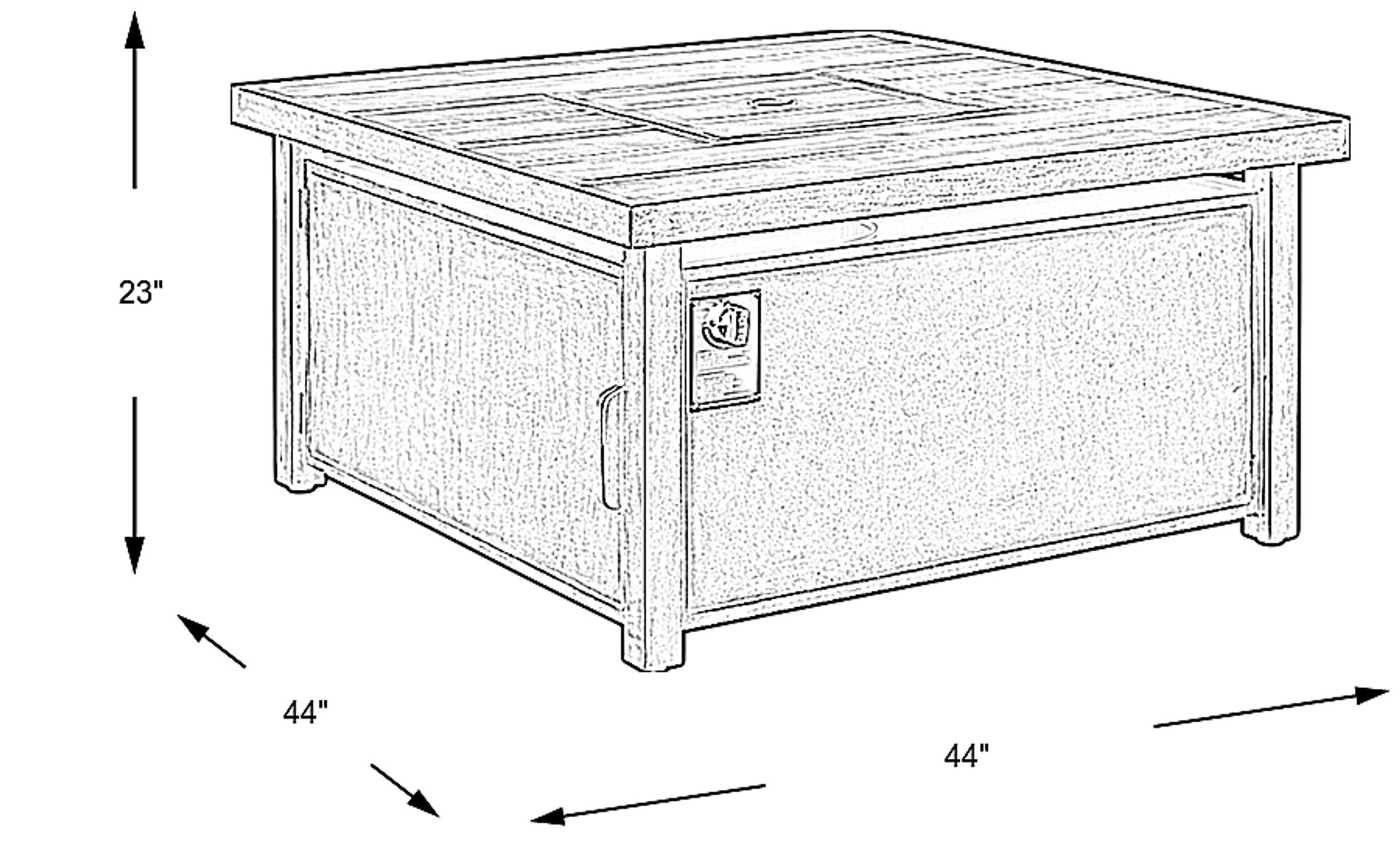 Dimension Image. Please refer to the Dimension Tab on this page for dimension details.
