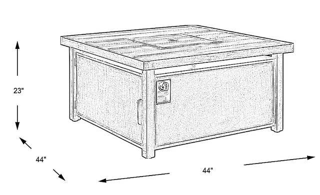 Dimension Image. Please refer to the Dimension Tab on this page for dimension details.