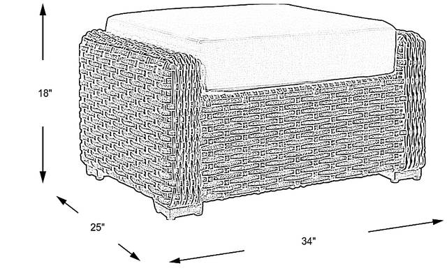Dimension Image. Please refer to the Dimension Tab on this page for dimension details.
